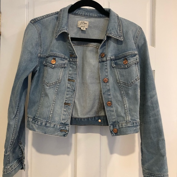 j crew cropped denim jacket